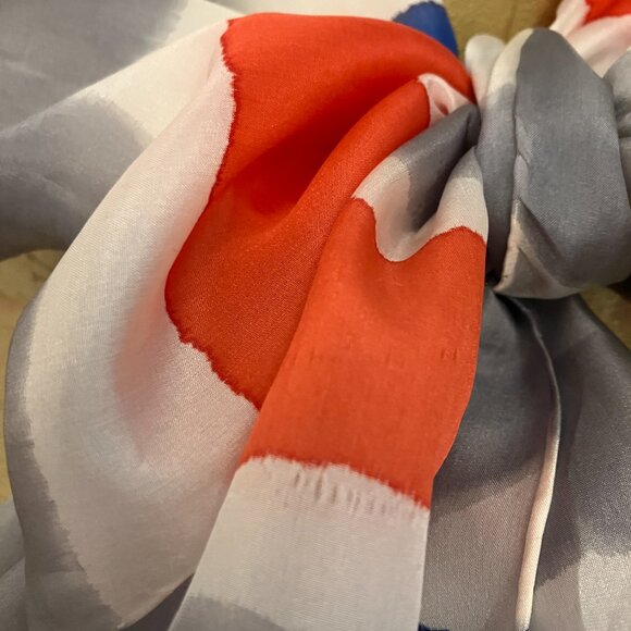 Vintage Silk Scarf by Mindy Hand Painted in Canada Designer Scarves Mindy Gray - Picture 3 of 8